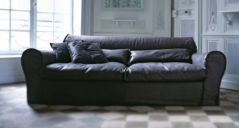 Housse sofa. 225x110 h.75 Plume Gris - available also in the size 265x110 h.75